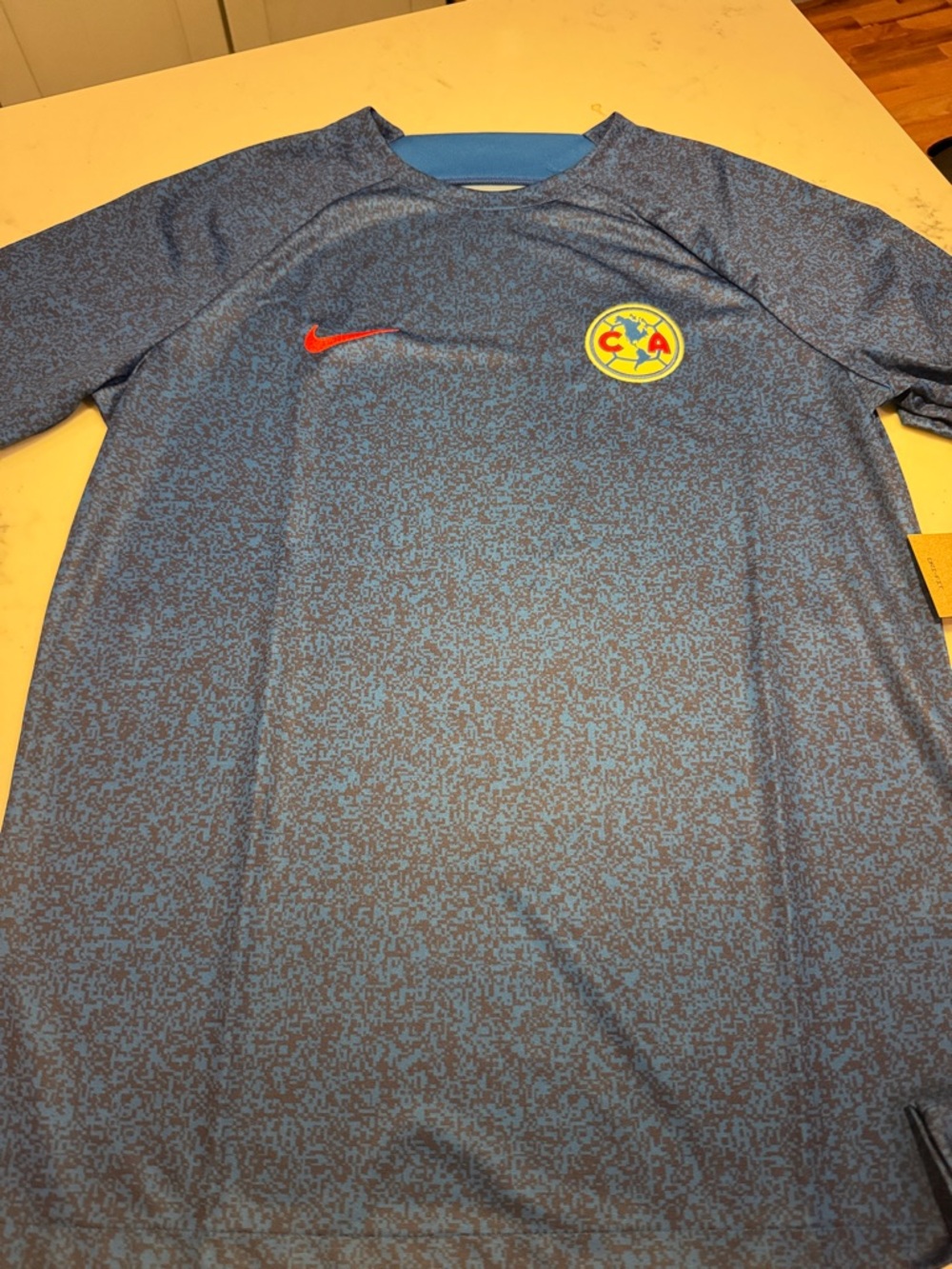 Nike Blue Club América Short-Sleeve Jersey with Red Swoosh
